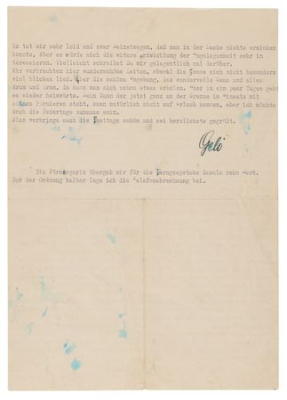 Lot #7239 Angela Hitler Typed Letter Signed from the Berghof, Interceding with Nazi Interior Minister Wilhelm Frick on Behalf of Catholic Nursing Sisters - Image 2