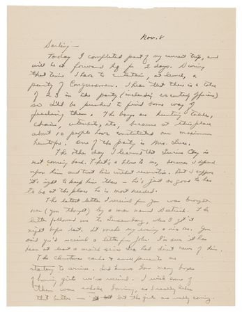 Lot #7051 Dwight D. Eisenhower WWII-Dated Autograph Letter Signed to His Wife, Mamie, Three Years Into the War—