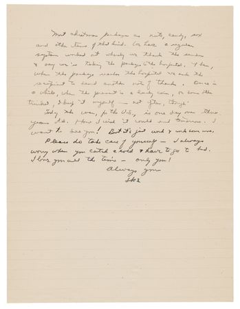 Lot #7051 Dwight D. Eisenhower WWII-Dated Autograph Letter Signed to His Wife, Mamie, Three Years Into the War—