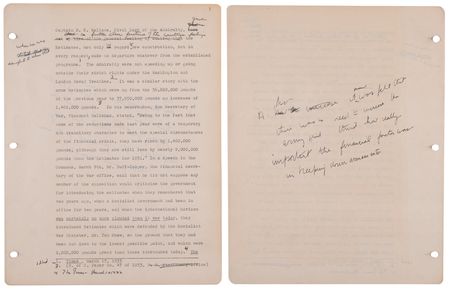 Lot #7001 John F. Kennedy Original Hand-Corrected Manuscript for Why England Slept (circa 1939–1940) - 13-Page Chapter on British Rearmament - Image 3