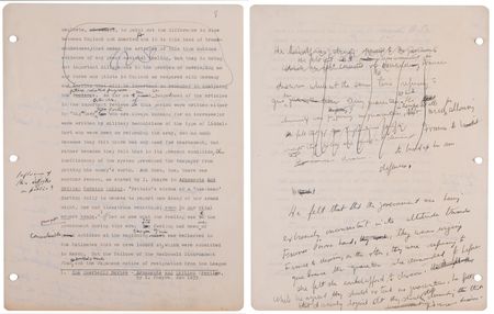 Lot #7001 John F. Kennedy Original Hand-Corrected Manuscript for Why England Slept (circa 1939–1940) - 13-Page Chapter on British Rearmament - Image 8