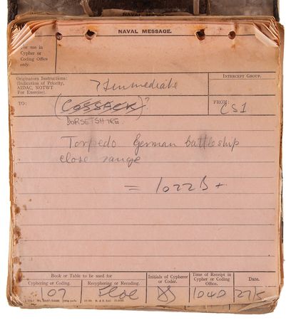 Lot #7021 German Battleship Bismarck: Original File of 258 Decrypted Secret Naval Messages (1941), Chronicling Its Pursuit and Sinking<br/> - Image 2