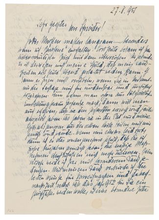 Lot #7229 Albert Kesselring Autograph Letter Signed from Werl Prison (1951) - Image 1