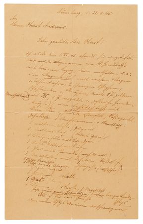 Lot #7192 Erich Raeder Autograph Letter Signed from Nuremberg (1945), Requesting an Investigation into Missing Personal Belongings - Image 1