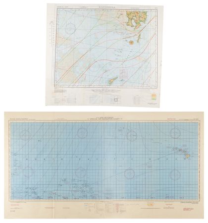 Lot #7089 Enola Gay: Theodore 'Dutch' Van Kirk's World War II Maps (3) and Aerial Photographs (2) - Image 2