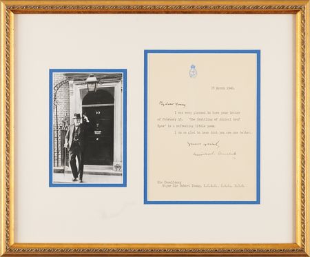 Lot #7005 Winston Churchill War-Dated Typed Letter