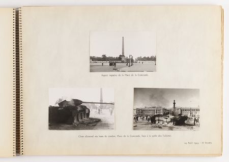 Lot #7048 Pierre Koenig’s 'Liberation of Paris' Presentation Album (1945), Featuring (50) Photographs of Leclerc’s Armored Division, Street Fighting, and Charles de Gaulle - Image 9