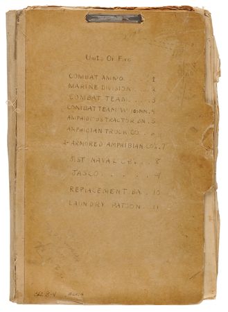 Lot #7077 Iwo Jima 5th Marine Division Archive of (120+) Pages of Top Secret Invasion Plans, Intelligence Reports, Maps, and Battlefield Ammunition Records - Image 11