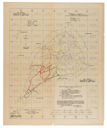 Lot #7077 Iwo Jima 5th Marine Division Archive of (120+) Pages of Top Secret Invasion Plans, Intelligence Reports, Maps, and Battlefield Ammunition Records - Image 1