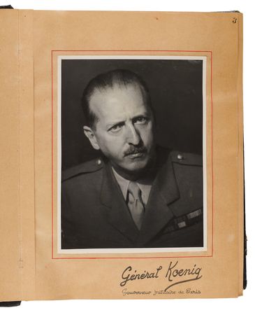 Lot #7049 Pierre Koenig’s General Staff Hand-Painted Liberation of Paris Album (123 Photographs), Featuring Eisenhower’s September 1944 Visit - Image 1