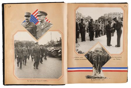 Lot #7049 Pierre Koenig’s General Staff Hand-Painted Liberation of Paris Album (123 Photographs), Featuring Eisenhower’s September 1944 Visit - Image 2