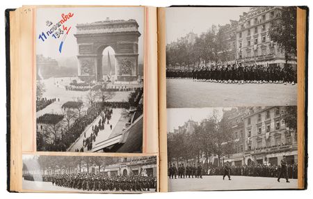 Lot #7049 Pierre Koenig’s General Staff Hand-Painted Liberation of Paris Album (123 Photographs), Featuring Eisenhower’s September 1944 Visit - Image 4