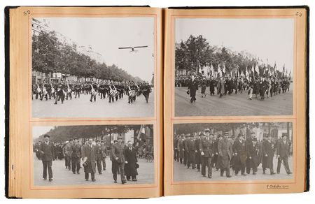 Lot #7049 Pierre Koenig’s General Staff Hand-Painted Liberation of Paris Album (123 Photographs), Featuring Eisenhower’s September 1944 Visit - Image 6