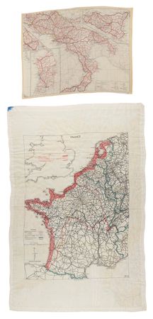 Lot #7039 World War II Silk Escape Maps (3) of Occupied Europe - Image 2