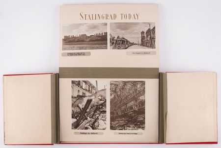 Lot #7024 Stalingrad Sword Presentation Casket (c. 1944) from the People of Stalingrad to Wilkinson Sword Craftsman J. W. Latam, with Album of (80+) Photographs - Image 2