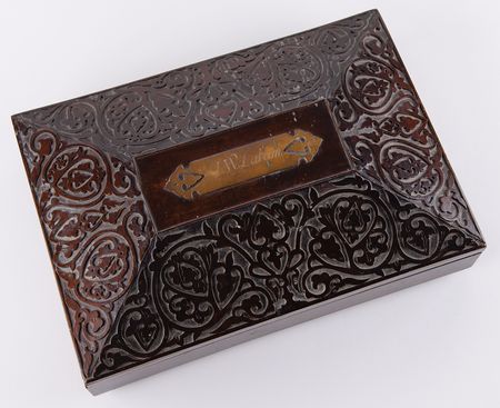 Lot #7024 Stalingrad Sword Presentation Casket (c. 1944) from the People of Stalingrad to Wilkinson Sword Craftsman J. W. Latam, with Album of (80+) Photographs - Image 6