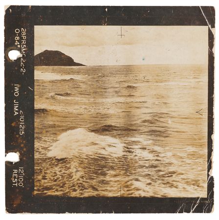 Lot #7079 Iwo Jima Collection of (39) Reconnaissance Photographs, With Combat Team 26 and USS Hocking Markings - Image 1