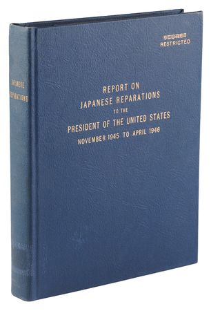 Lot #7108 Japanese Reparations: Secret Report by