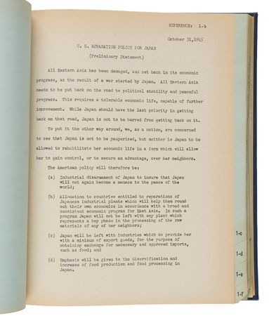 Lot #7108 Japanese Reparations: 