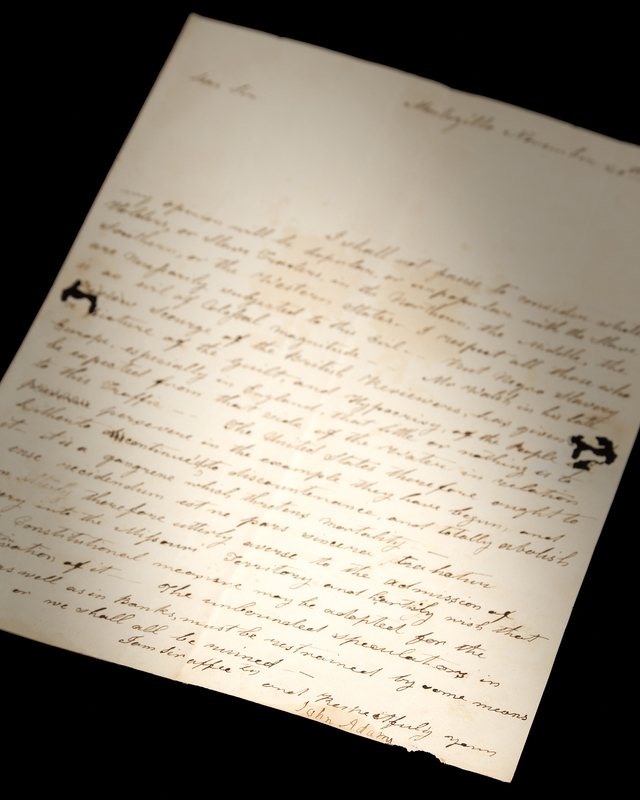 Lot 8069 John Adams Letter Signed, Declaring 