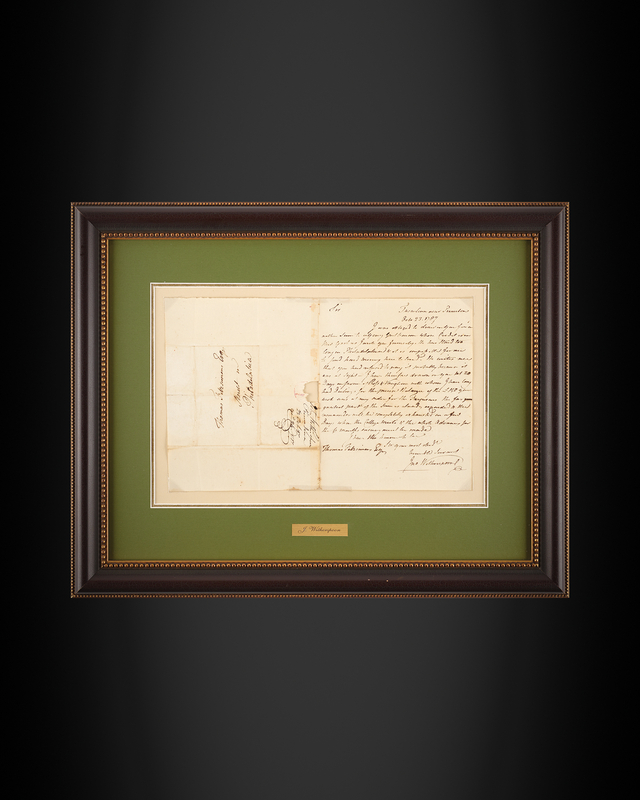 Lot 8031 John Witherspoon Autograph Letter Signed to Constitution Signer Thomas FitzSimons, Written One Month After the Signing of the Constitution, Discussing Hard-Money Shortages and Princeton Finances (1787)