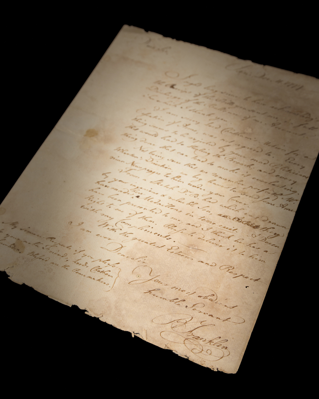 Lot 8024 Benjamin Franklin Revolutionary War-Dated Autograph Letter Signed on Peace Negotiations with Great Britain: 