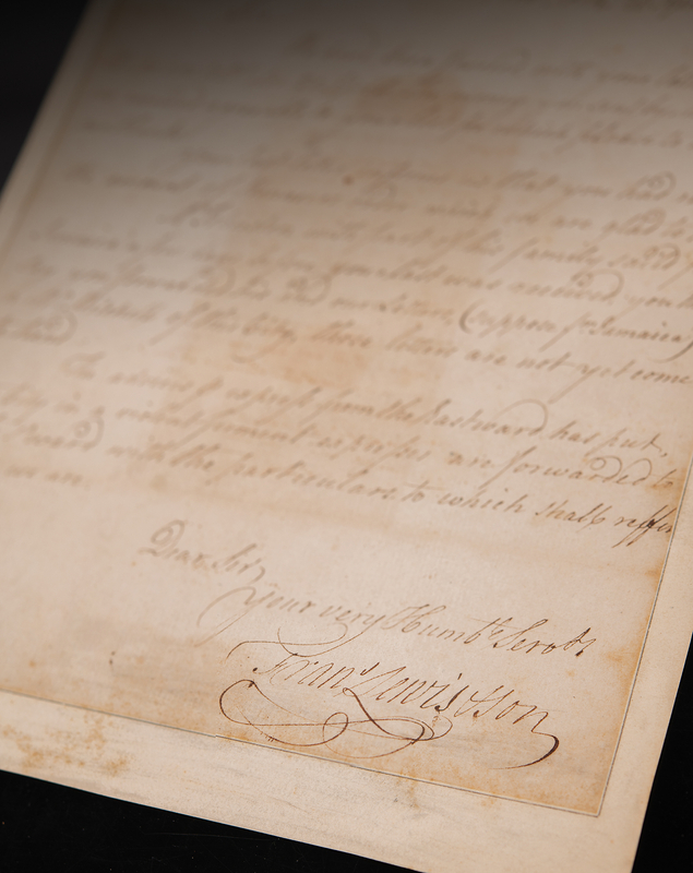 Lot 8009 Francis Lewis Revolutionary War-Dated Autograph Letter Signed on NYC's Reaction to the Battles of Lexington and Concord: 