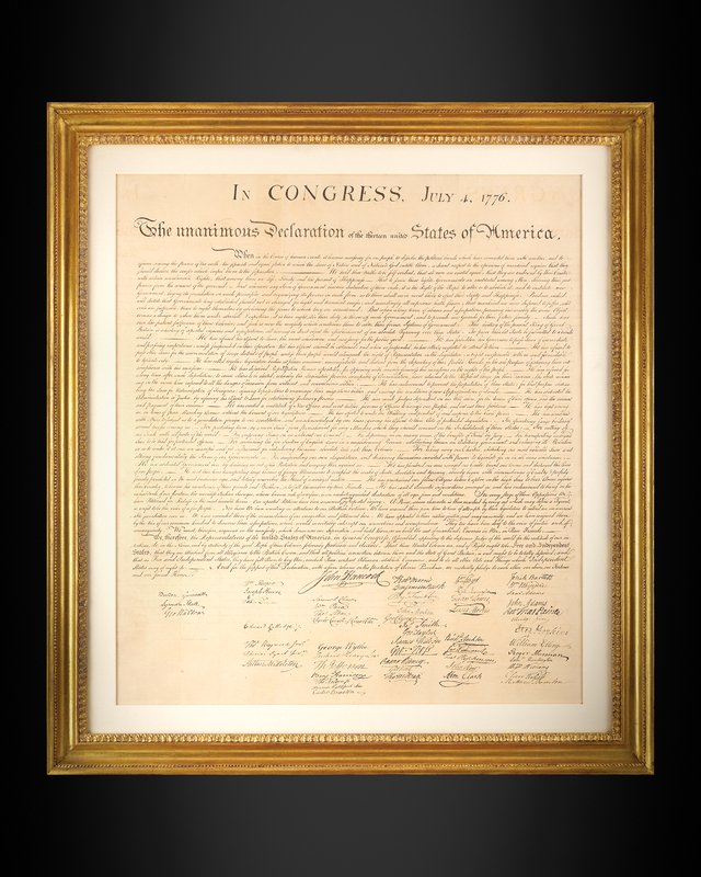 Lot 8033 Declaration of Independence: Force Print from W. J. Stone's Copperplate (c. 1833)