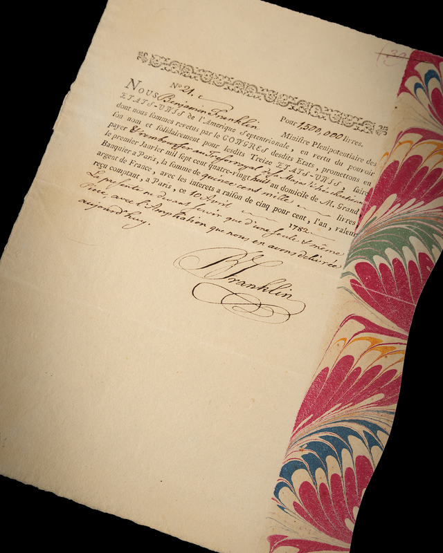 Lot 8026 Benjamin Franklin Twice-Signed 1,500,000-Livre Promissory Note Binding the United States to Repay France for Funding the Revolutionary War - Printed on Franklin’s Own Press (1782)