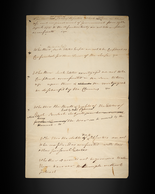 Lot 8054 Constitution: Manuscript Meeting Minutes of the Constitutional Convention of Connecticut (c. 1787)