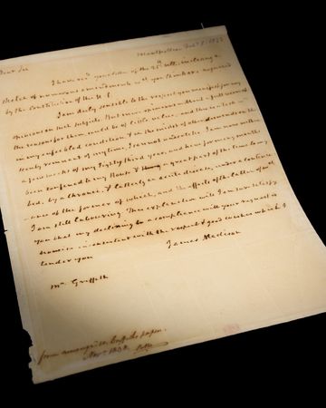 Lot #8074 James Madison Autograph Letter Signed on