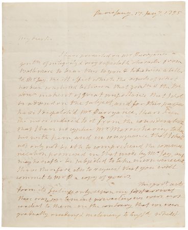 Lot #8065 James Monroe Autograph Letter Signed on Rumors of the Jay Treaty: 