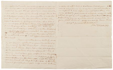Lot #8065 James Monroe Autograph Letter Signed on Rumors of the Jay Treaty: 