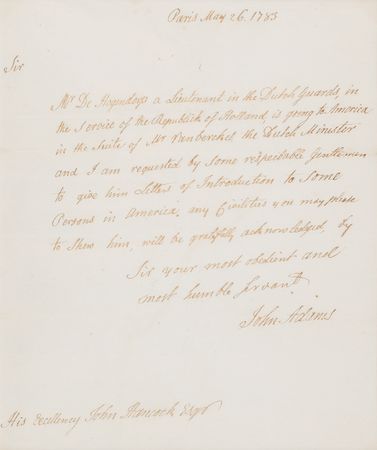 Lot #8028 John Adams Revolutionary War-Dated Autograph Letter Signed to John Hancock, Written While Finalizing the Treaty of Paris Ending the Revolutionary War - Image 3