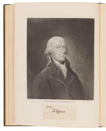 Lot #8070 Thomas Jefferson Franking Signature and Marquis de Lafayette Autograph Letter Signed in Custom-Bound Book - Lafayette in Virginia - Image 2