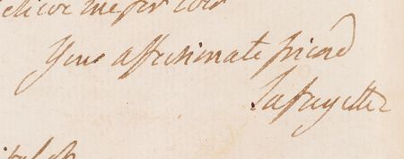 Lot #8070 Thomas Jefferson Franking Signature and Marquis de Lafayette Autograph Letter Signed in Custom-Bound Book - Lafayette in Virginia - Image 3