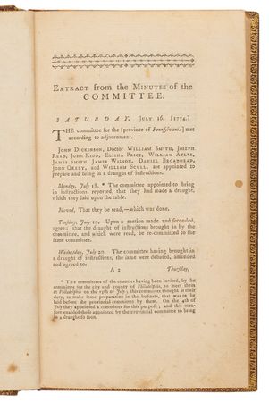 Lot #8002 John Dickinson: An Essay on the Constitutional Power of Great-Britain over the Colonies in America (First Edition, 1774) - Image 4
