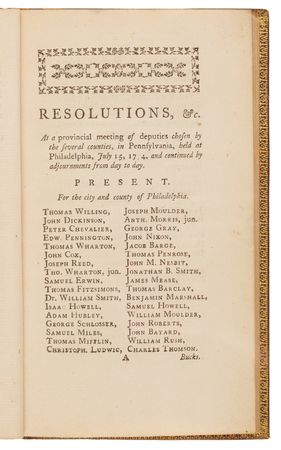 Lot #8002 John Dickinson: An Essay on the Constitutional Power of Great-Britain over the Colonies in America (First Edition, 1774) - Image 6
