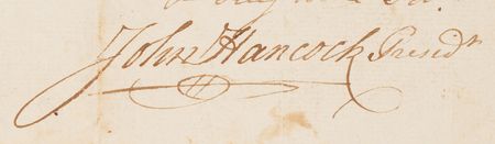 Lot #8022 John Hancock Revolutionary War-Dated Letter Signed to Benjamin Franklin, Samuel Chase, and Charles Carroll, Announcing George Washington's Arrival at Philadelphia in 1776 and the Exhaustion of the Congressional Treasury - Image 4