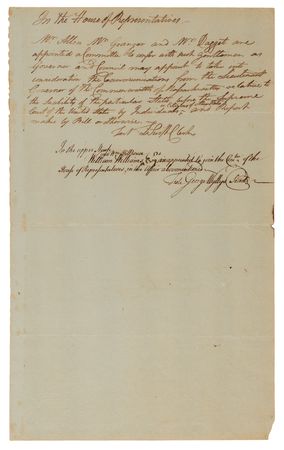 Lot #8061 Samuel Adams Letter Signed on His First Day as Governor of Massachusetts on 
