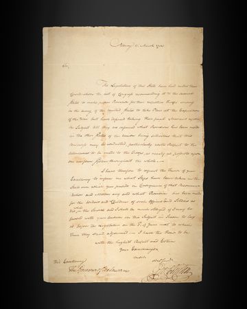 Lot #8041 George Clinton War-Dated Letter Signed