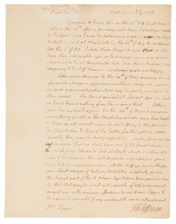 Lot #8072 Thomas Jefferson Autograph Letter Signed as President, Discussing Western Expansion and Dismissing Reports of Indian Hostilities as 