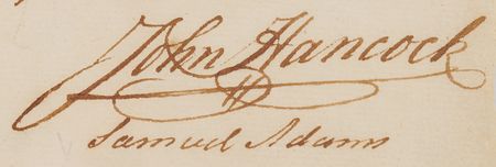 Lot #8004 John Hancock and Samuel Adams Letter Signed on American Radicals' Disaffection with British Colonial Policies and 