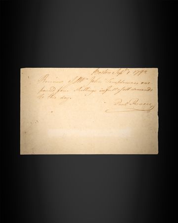 Lot #8012 Paul Revere Autograph Document Signed,