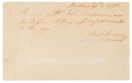 Lot #8012 Paul Revere Autograph Document Signed, Receiving Payment from a Wealthy Patron of His Silver Shop - Image 2