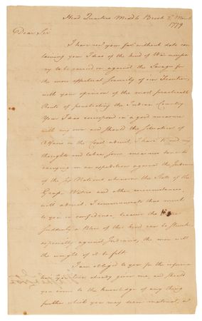 Lot #8017 George Washington Revolutionary War-Dated Letter Signed to Brig. Gen. Potter, Planning a War 