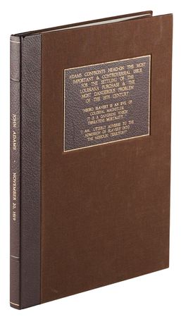 Lot #8069 John Adams Letter Signed, Declaring 