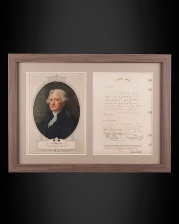 Lot #8075 Thomas Jefferson Lock of Hair (2.5˝ in length) - Originally Procured by His Personal Physician, Robley Dunglison - Image 1