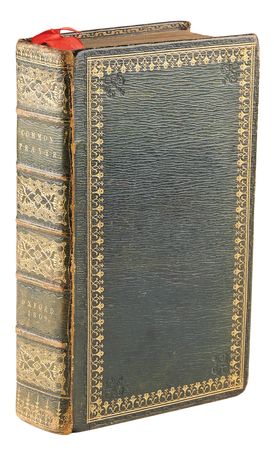 Lot #8068 Book of Common Prayer with Rare Double Fore-Edge Paintings of George Washington, Martha Washington, and Revolutionary War Scenes - Image 2