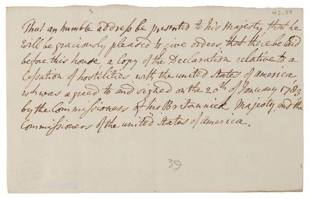 Lot #8046 David Hartley the Younger (7) Revolutionary War-Era Handwritten Manuscripts on Peace Negotiations by Britain's Sole Signatory to the Treaty of Paris - Image 9